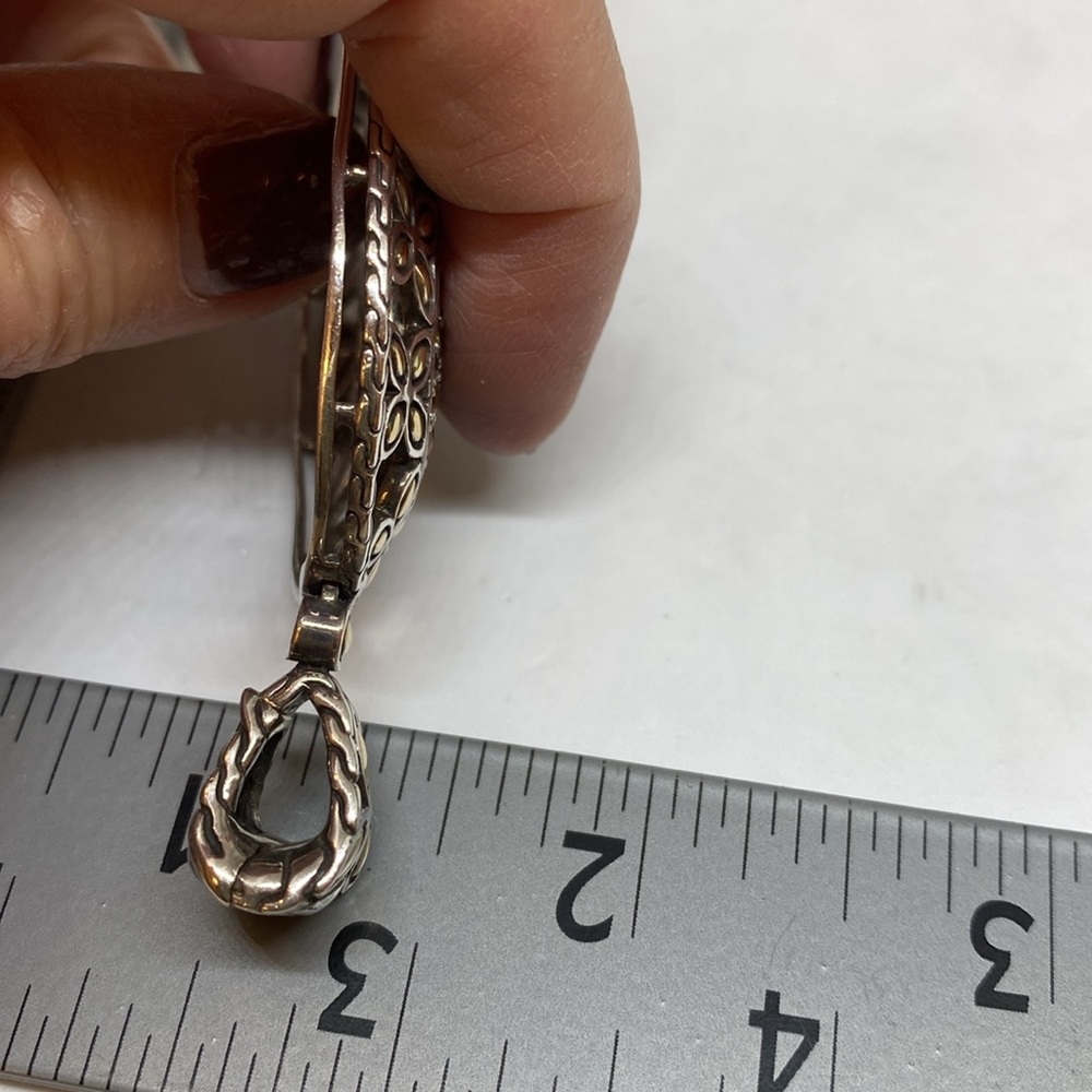 John Hardy Batu Kawung Silver 18K Enhancer Pendant - Picture 10 of 16